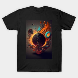 Neon art basketball T-Shirt